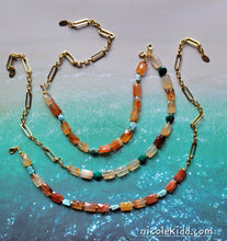 Load image into Gallery viewer, 🧿 Bermuda Amazonite & Fire Agate with Larimar  🧿