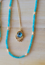 Load image into Gallery viewer, 🧿 Bermuda Amazonite & Fire Agate with Larimar  🧿
