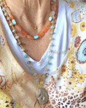 Load image into Gallery viewer, 🧿 Bermuda Amazonite & Fire Agate with Larimar  🧿