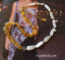 Load image into Gallery viewer, Ambrosia (Biwa Pearls & Labradorite & Citrines)