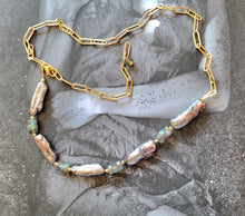 Load image into Gallery viewer, LUNA (Biwa Pearl & Labradorite)