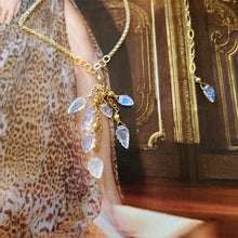 Load image into Gallery viewer, Lunar Moonstone Leaves ✦ (Gold & Oxi Silver)
