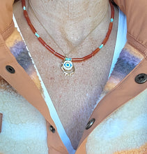 Load image into Gallery viewer, 🧿 Bermuda Amazonite & Fire Agate with Larimar  🧿