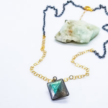 Load image into Gallery viewer, Mixed Metal with Labradorite Free Forms (Gold & Oxi Silver)