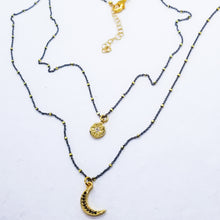 Load image into Gallery viewer, Moon and Starburst (Gold & Oxi Silver)