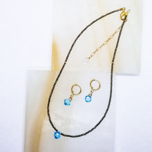 Load image into Gallery viewer, Swiss Blue Topaz Necklace (December birthstone)