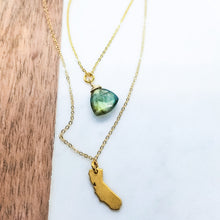 Load image into Gallery viewer, I ❤ CALIFORNIA with Labradorite (Gold and Silver)
