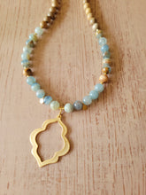Load image into Gallery viewer, Stone of Strength: Blue Onyx Sandalwood Mala