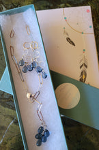 Load image into Gallery viewer, Blue Cascade: Modern Silver Paperclip with Blue Quartz