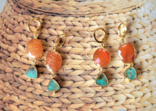 Load image into Gallery viewer, Gemstone Bezel Classic (Turquoise & Orange & Green)