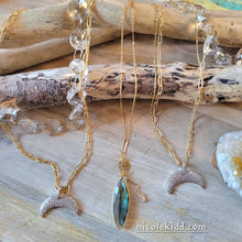 Load image into Gallery viewer, Crescent Moon: Mixed Metals (Gold & Silver)