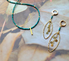 Load image into Gallery viewer, ✧ December Turquoise: Confetti Gold & Diamonds (turqoise and gold) ✧