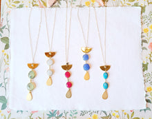 Load image into Gallery viewer, Gemstone Gold Drops 💧 (Mixed Metal & Gold)