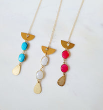 Load image into Gallery viewer, Gemstone Gold Drops 💧 (Mixed Metal & Gold)