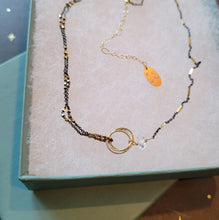 Load image into Gallery viewer, Gold Orbits: Mixed Metals (Gold & Oxidized Silver)