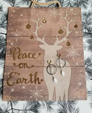 Load image into Gallery viewer, Moonstones on Hammered Black Circles (White & Oxidized Silver & Gold)