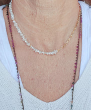 Load image into Gallery viewer, Summer Gold Lore (Turquoise & White & Silver Freshwater Pearls 🦪)
