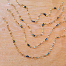 Load image into Gallery viewer, Kyanite Modern: Modern Silver Paperclip with Kyanite Baguettes