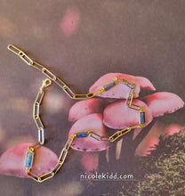 Load image into Gallery viewer, Kyanite Modern: Modern Silver Paperclip with Kyanite Baguettes