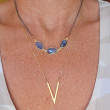 Load image into Gallery viewer, Kyanite Elegance (Mixed Metal & Gold & Denim Blues)