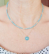 Load image into Gallery viewer, Chalcedony Disk (Gold, Silver, Blue)