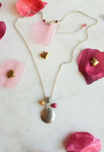 Load image into Gallery viewer, Love: You're IT ๐ฏ๐ Heart Poem Tags (Valentine's Ruby with gold & silver)