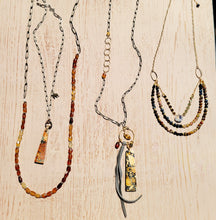 Load image into Gallery viewer, Maligano Jasper Rectangle on Antique Silver (LONG chain) 🍂