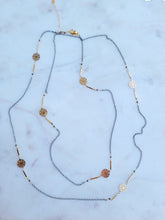 Load image into Gallery viewer, Mandala Classico 💮 : Gold Mandalas on Oxi Silver Chain (Choker & Long)