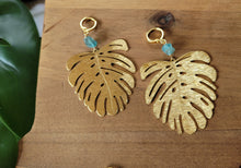 Load image into Gallery viewer, Monstera Bijou: Gold with Green White Blue