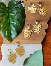 Load image into Gallery viewer, Monstera Bijou: Gold with Green White Blue