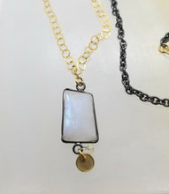 Load image into Gallery viewer, Mixed Metal with Moonstone Free Forms (Gold & Oxi Silver)