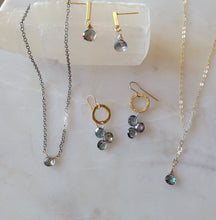 Load image into Gallery viewer, Alaskan Ice: Mystic Topaz Lariat with Herkimer Diamonds