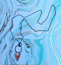 Load image into Gallery viewer, V-shaped Red River Jasper (Red & Gunmetal Gray)