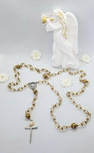 Load image into Gallery viewer, Radiate your Inner Madonna❤🙏📿: Solar Plexus- Rutilated Quartz Rosary (Gold & Silver)