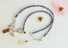 Load image into Gallery viewer, Swallow 🐦💌: Messenger of Love & Hope (Silver & Gold, Blue & Pink)