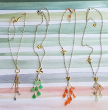 Load image into Gallery viewer, Gemstone Waterfalls 💧 (Green, Blue, Orange & Silver and Gold)