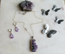 Load image into Gallery viewer, Amethyst Earrings Medley: Purple π (Opals, Brass, Goldfill -Happy bday, Aquarius!βοΈ.)