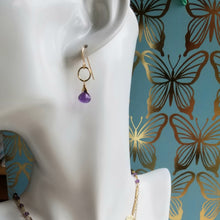 Load image into Gallery viewer, Amethyst Earrings Medley: Purple π (Opals, Brass, Goldfill -Happy bday, Aquarius!βοΈ.)