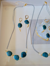 Load image into Gallery viewer, Autumn Elegance Apatite (Mixed Metal & Gold & Teal Blue)