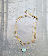 Load image into Gallery viewer, Aquamarine Bib ✨ (Gold, Silver, Blue) ♓