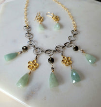 Load image into Gallery viewer, Aquamarine Flower Power (Wedding - Gold & Oxi Silver)