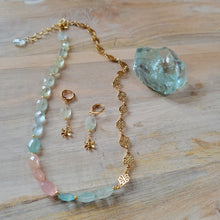 Load image into Gallery viewer, Aquamarine Nuggets on Gold (March Birthstone ♓︎)