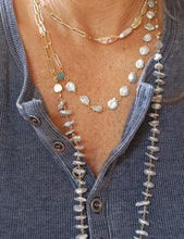 Load image into Gallery viewer, π Modern Biwa Keshi Pearl π¦ͺ Chain (Gold Box Chain)