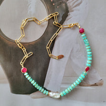 Load image into Gallery viewer, Briana - Amazonite Ruby Pearl