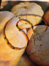 Load image into Gallery viewer, Stone of Courage: Carnelian Minimalist (Orange Teal Gold)