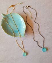 Load image into Gallery viewer, Chalcedony Disk (Gold, Silver, Blue)