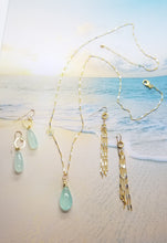 Load image into Gallery viewer, Sky-blue Reveries: Opal Accent Chalcedony (Gold, Silver, Blue)