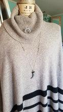 Load image into Gallery viewer, Crecsent Moon & Micro-Pavé Tusk Duo (Layering Magic: Rosegold, Gold, Silver)