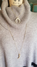 Load image into Gallery viewer, Crecsent Moon & Micro-Pavé Tusk Duo (Layering Magic: Rosegold, Gold, Silver)