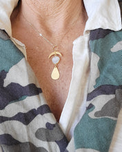 Load image into Gallery viewer, Crescent Moon Drop 💧 (White & Gold)